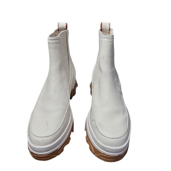 Sorel Brex Chelsea Ankle Boot Leather Women's 7.5 Pull On Natural Sea Salt - Picture 2 of 14